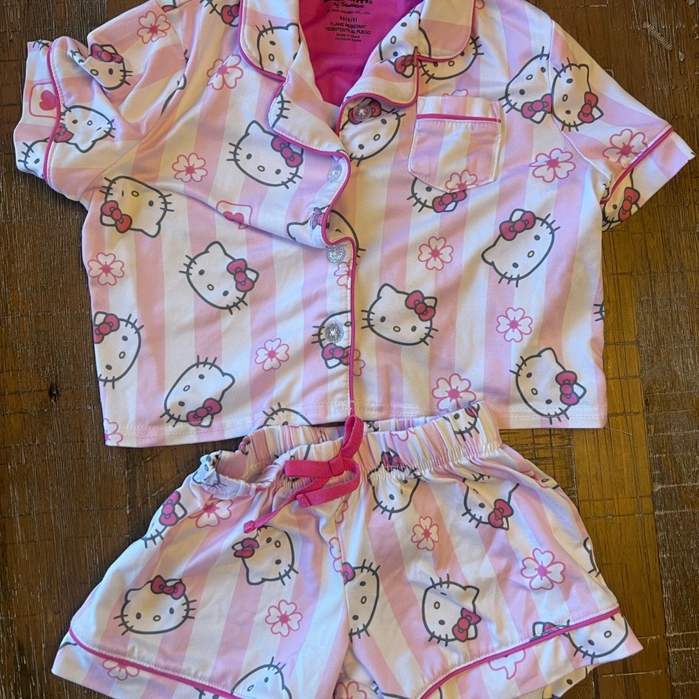 Hello Kitty Pink and White Kids Pajama Set